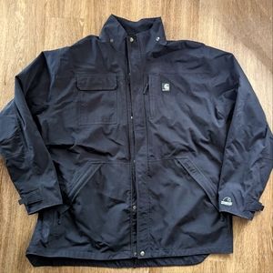 Carhartt C72 Mens 2XL Black Long Sleeve Full Zipper Coat